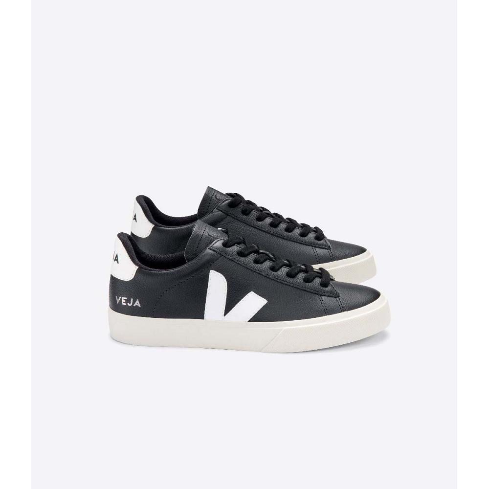 Veja CAMPO CHROMEFREE Women\'s Low Tops Sneakers Black/White | CA 595HAP